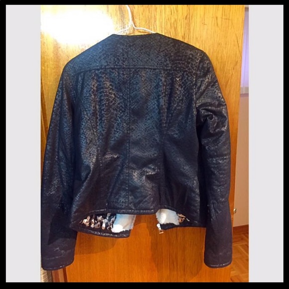 Guess Lizard Print Moto Jacket - Picture 2 of 2